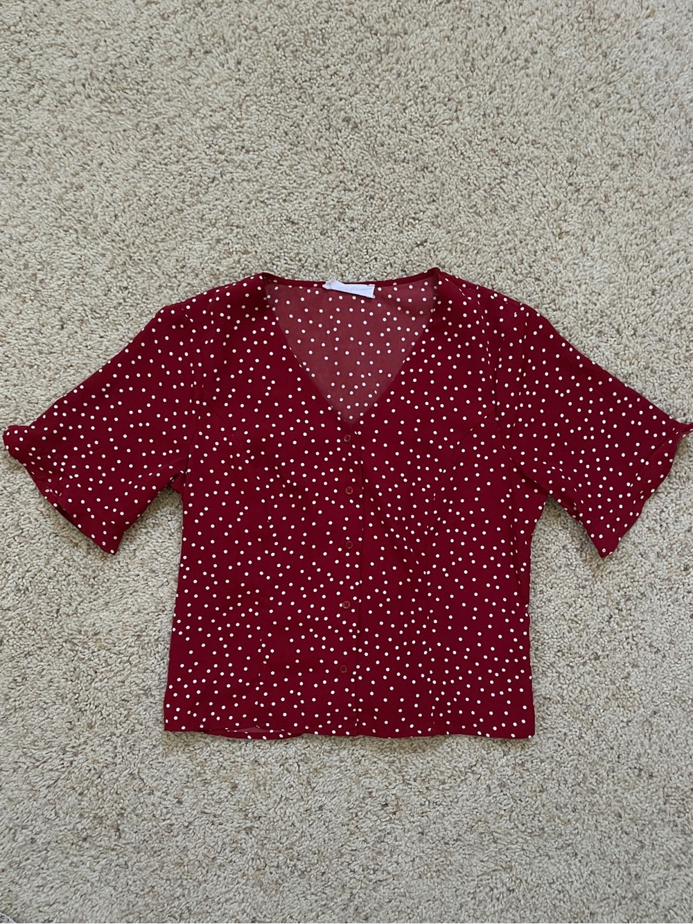 Polka Dot Button Up Blouse